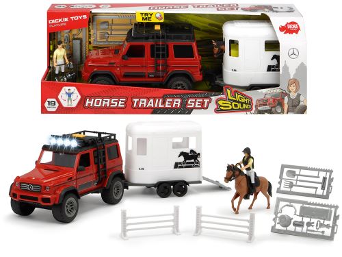 Playset Dickie Playlife Camion et remorque pour chevaux