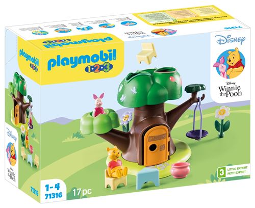 Playmobil 1.2.3 Disney 71316 Winnie L'ourson Et Porcinet Avec Cabane