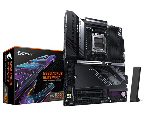 Carte mère Gigabyte GA-B850 A ELITE WIFI7 ATX Socket AM5 Chipset AMD B850