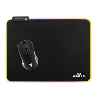 Tapis de souris Gaming rétroéclairé Elyte PY-200 Noir