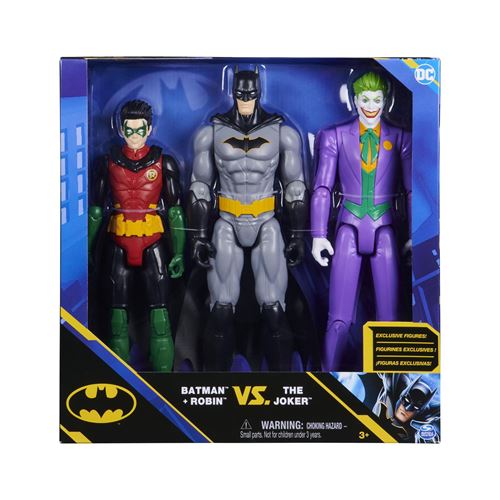 Pack 3 Figurines 30 CM Batman Robin Le Joker