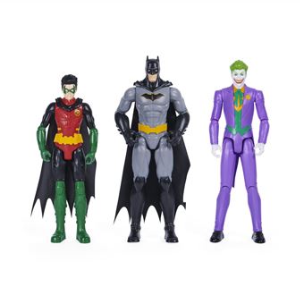 Pack 3 Figurines 30 CM Batman Robin Le Joker