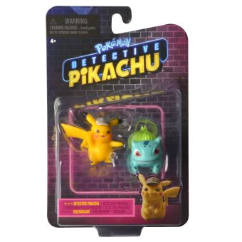 Pack de 2 figurines Pokémon Pikachu et Bulbizarre 5 cm