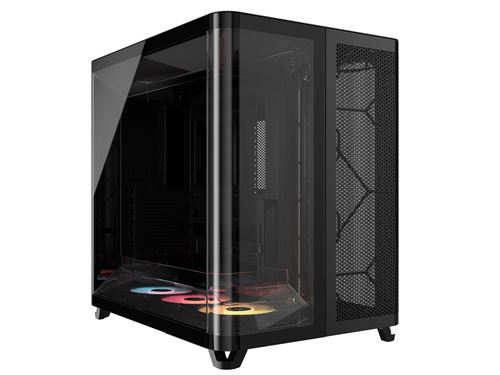 Boîtier PC gaming Corsair AIR 5400 RS-R moyen tour noir ARGB avec panneau latéral verre trempé