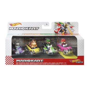 Pack de 4 véhicules Hot Wheels Mario Kart