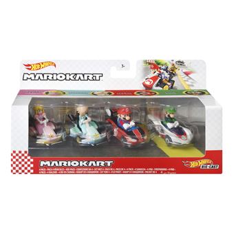 Pack de 4 véhicules Hot Wheels Mario Kart