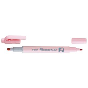 Surligneur bi-pointe Pentel Rose Pastel