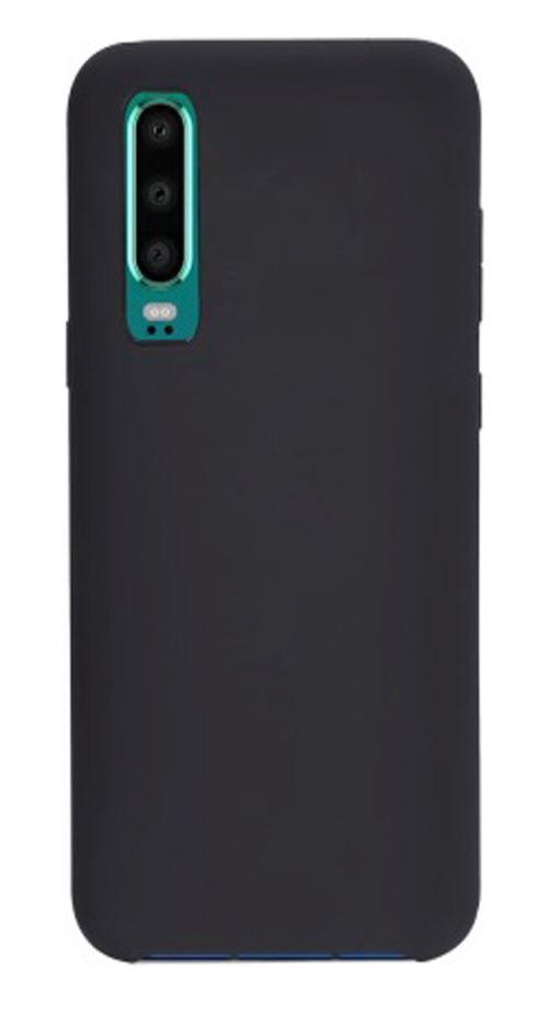Bigben Connected - Achterzijde behuizing voor mobiele telefoon - silicone - zwart - voor Huawei P30