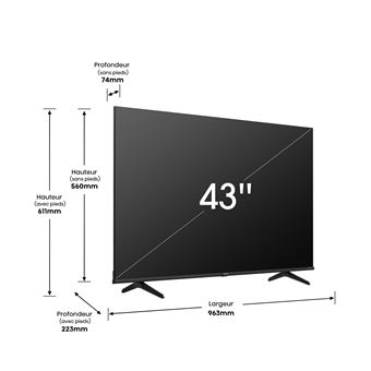 TV QLED Hisense 43E79KQ 108 cm 4K UHD Smart TV Noir