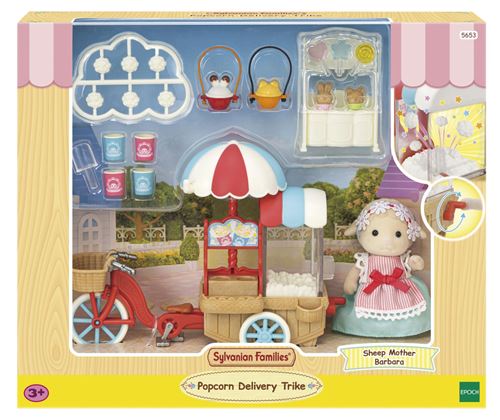 Poupée Sylvanian Families La Maman Mouton Et Son Stand De Popcorn