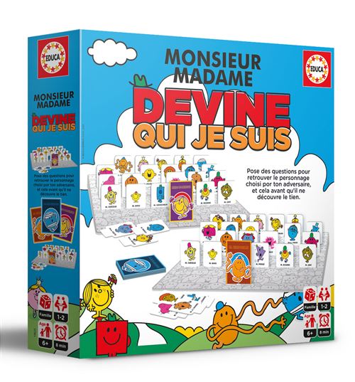 Boite de Jeu d’ambiance Educa Devine qui je suis Monsieur Madame