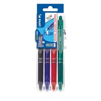 Lot De 6 Stylos Roller PILOT FRIXION Ball Sticks 07 - Encre Effaçable à La Gomme, Pointe 0,35mm, Couleur Framboise