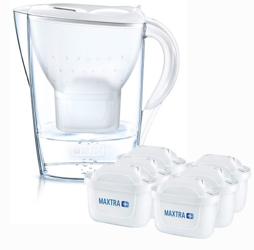 BRITA MARELLA FILTER CARAFE + MAXTRA FILTER CARTRIDGE 6X
