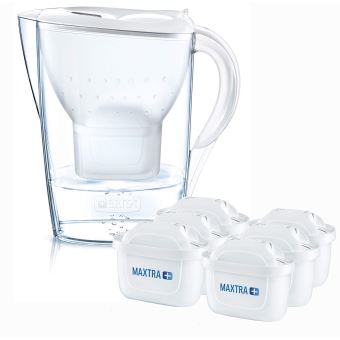 Carafe filtrante Brita Marella Blanc avec 6 filtres Maxtra+ inclus - 1