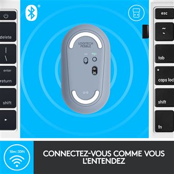 Souris sans fil Logitech Pebble M350 Bluetooth Gris