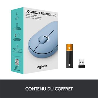 Souris sans fil Logitech Pebble M350 Bluetooth Gris