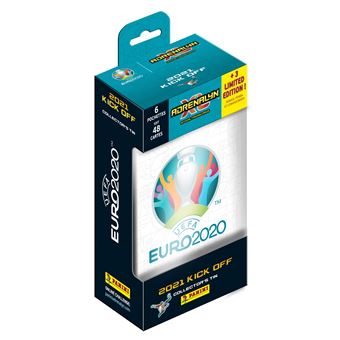 Boîte métal de 6 pochettes Panini Foot Trading Cards UEFA EURO 2020
