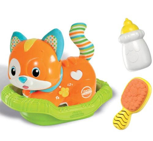 Peluche Minou Miaou Clementoni– [Artikel bestemd voor de Franse markt (niet verkrijgbaar in het Nederlands)]