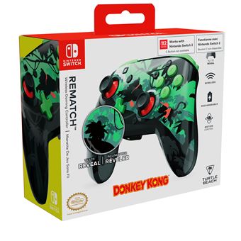Manette sans fil Turtle Beach® Rematch™ Donkey Kong™ pour Nintendo Switch™ Nintendo Switch™ Lite Nintendo Switch™ Modèle OLED et Nintendo Switch™ 2
