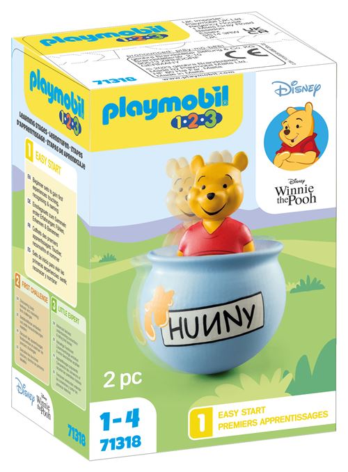 Playmobil 1.2.3 Disney 71318 Winnie L'Ourson Et Culbuto Pot De Miel