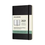 Agenda-carnet 2021 semainier Moleskine Souple petit format Noir