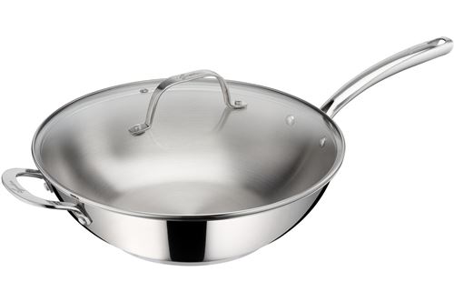 Poêle wok Lagostina Evelia avec couvercle