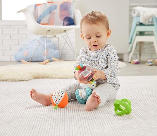 Fisher-Price - Assortiment de hochets en forme d'animaux - Jouet d'éveil - 3 mois et + | HJW11 | MATTEL