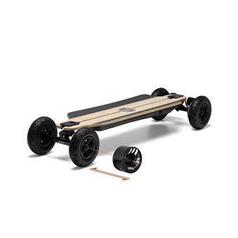 Skateboard électrique Evolve Skateboards GTR Bambou 2&1 3000 W Noir et Beige