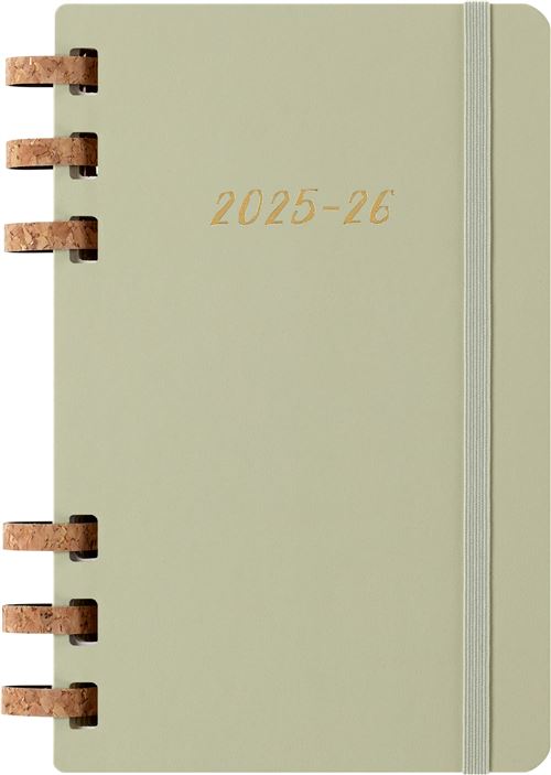 Agenda civil à spirales Moleskine Académique 12 mois Semainier et Mensuel Grand Format Rigide Vert Kiwi