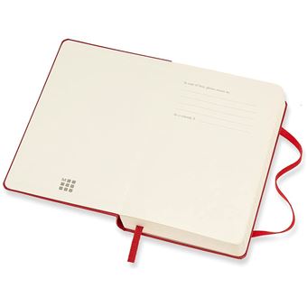 Agenda journalier Moleskine Format de poche Couverture rigide 2022 Rouge Ecarlate