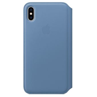 Etui folio en cuir Apple Bleuet pour iPhone XS Max - 1