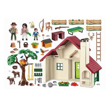 Playmobil 4207 - Maison forestière avec famille et animaux