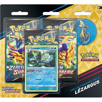 Pack de 3 Boosters et Pin à collectioner Pokémon Zénith Suprême