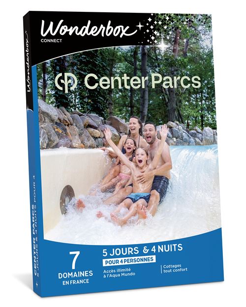 Coffret cadeau Tick nBox Center Parcs Court Séjour en Famille