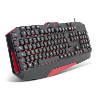 Pack Spirit Of Gamer PRO-MK3 Clavier filaire USB Souris filaire Casque et Tapis Noir et Rouge