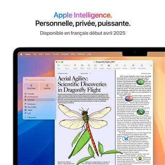 Apple MacBook Air 15'' 512 Go SSD 16 Go RAM Puce M4 CPU 10 cœurs GPU 10 cœurs Bleu Ciel