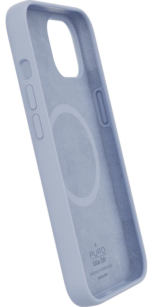 Coque silicon Puro Icon Magnetique iPhone 14 et iPhone 13 Bleu