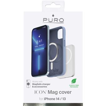 Coque Silicon Icon Magnetique IP14 Bleu