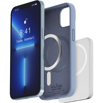 Coque Silicon Icon Magnetique IP14 Bleu