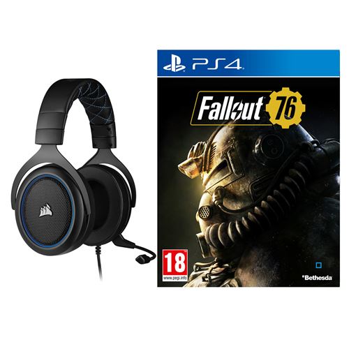 Pack Casque Gaming filaire Corsair HS50 Pro Stéréo Noir et bleu