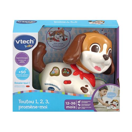 Chien Interactif VTech Toutou 80-565005 – À Promener, Jouet Musical Éducatif - vue 1