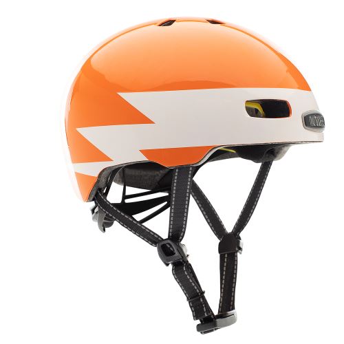 Casque Nutcase Little Nutty Lightnin' Orange et Blanc Taille S