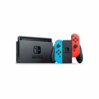 Nintendo Switch with Neon Blue and Neon Red Joy-Con - Console de jeux - Full HD - noir, rouge fluo, Bleu néon