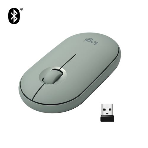 Souris sans fil LOGITECH Pebble M350 - Eucalyptus 
