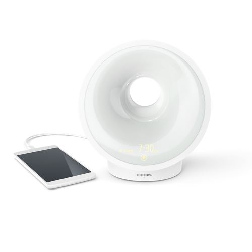 Philips Hf3651/01 Wake Up Light Alarm Clock Blanc