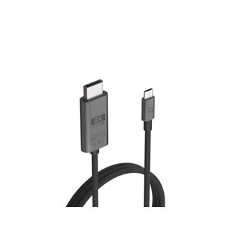 Câble vidéo LinQ Display Port(M) vers USB-C(M) 2 m Noir