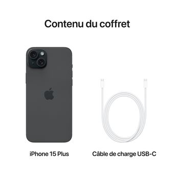 iPhone 15 Plus 6,7" 5G Double SIM 256 Go Noir