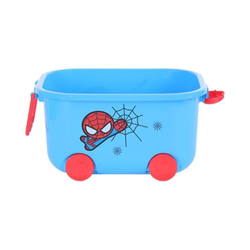 Boîte de rangement à roulette Miniso Marvel Spider-Man Bleu