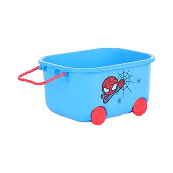 Boîte de rangement à roulette Miniso Marvel Spider-Man Bleu