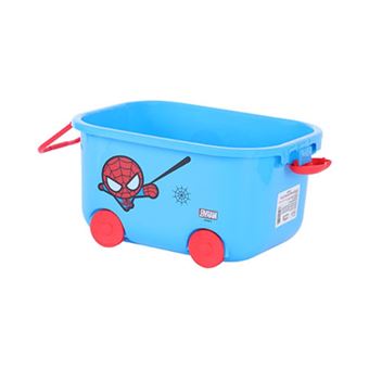 Boîte de rangement à roulette Miniso Marvel Spider-Man Bleu